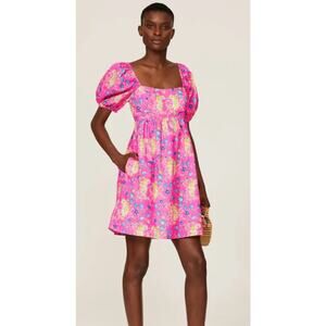 Lilly Pulitzer NWT Kay Dress Tigress Garden Presecco Pink Size 14